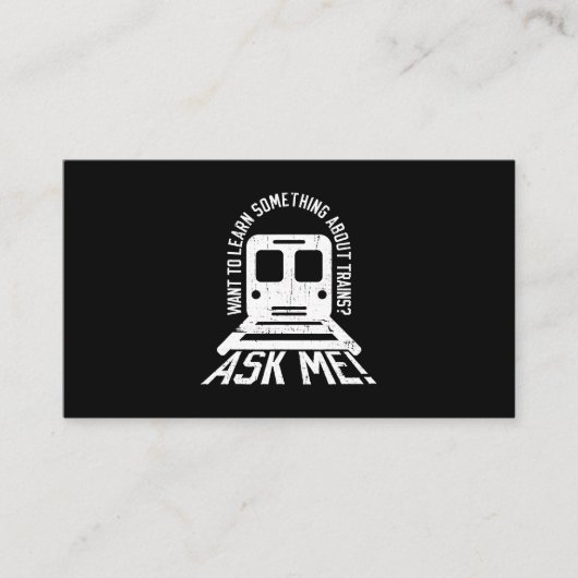 Carte De Visite Ingénieur De Train Et Travailleur De Moteur Ferrov (Devant)