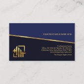 Carte De Visite Ingénieur des barres d'armature dorées de la gamme (Dos)