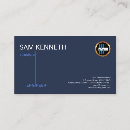 Carte De Visite Ingénieur des ponts et chaussées simple (Devant)