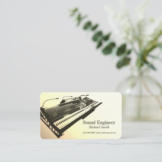 Carte De Visite Ingénieur du son (Debout devant)