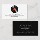 Carte De Visite Ingénieur du son de disques vinyle (Devant / Derrière)