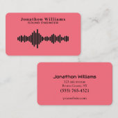 Carte De Visite Ingénieur du son Dee Jay (Devant / Derrière)