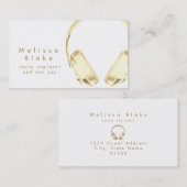 Carte De Visite ingénieur du son dee jay faux or (Devant / Derrière)