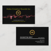 Carte De Visite Ingénieur du son d'un rouge ardent de tabagisme de (Devant / Derrière)