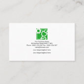 Carte De Visite Ingénieur électrique vert simple de prise de (Dos)