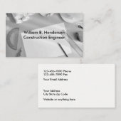 Carte De Visite Ingénieur en conception de construction (Devant / Derrière)