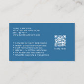 Carte De Visite Ingénieur en cybersécurité Service Code QR (Dos)