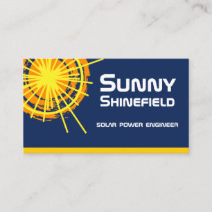 Carte De Visite Ingénieur en énergie solaire personnalisable