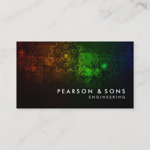 Carte De Visite Ingénieur Gears Abstrait