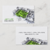Carte De Visite Ingénieur, Ingénieur, Architecte, Constructeur (Devant / Derrière)