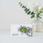 Carte De Visite Ingénieur, Ingénieur, Architecte, Constructeur (Debout devant)