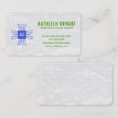 Carte De Visite Ingénieur logiciel | Code binaire | Technologie (Devant / Derrière)