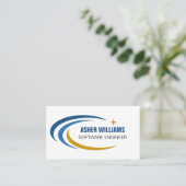 Carte De Visite Ingénieur logiciel cosmique Code QR informatique I (Debout devant)