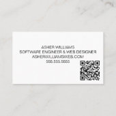 Carte De Visite Ingénieur logiciel cosmique Code QR informatique I (Dos)