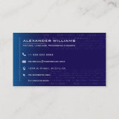 Carte De Visite Ingénieur logiciel en intelligence artificielle en (Dos)