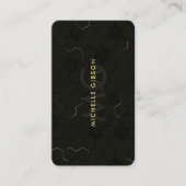 Carte De Visite Ingénieur Logiciel Moderne Monogram Black Gold (Devant)