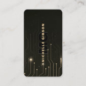 Carte De Visite Ingénieur logiciel programmeur noir moderne (Devant)
