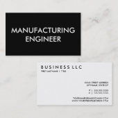 Carte De Visite ingénieur manufacturier (Devant / Derrière)