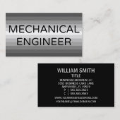 Carte De Visite Ingénieur mécanique (Devant / Derrière)