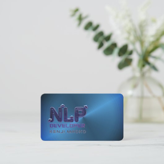 Carte De Visite 🤖 Ingénieur NLP Chatbot Développeur AI QR Code Ca (Debout devant)
