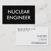 Carte De Visite ingénieur nucléaire (Devant / Derrière)