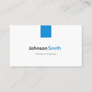 Carte De Visite Ingénieur pétrolier - Simple Aqua Blue