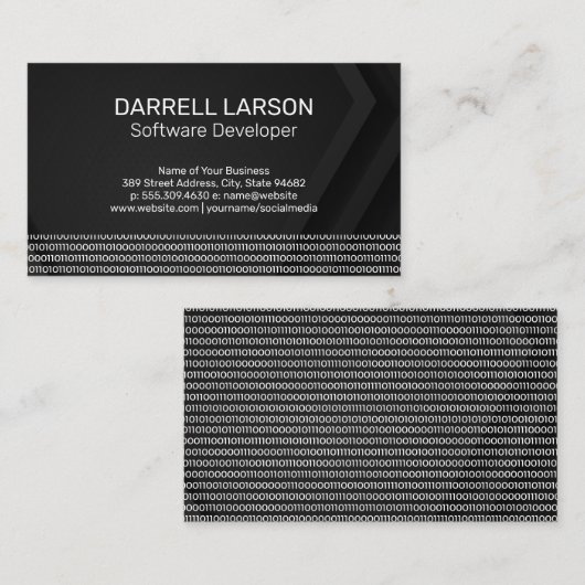 Carte De Visite Ingénieur | Programmeur de codage (Devant / Derrière)