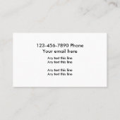 Carte De Visite Ingénieur simple (Dos)