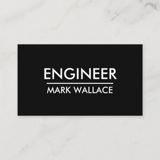 Carte De Visite Ingénieur simple (Devant)
