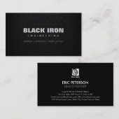 Carte De Visite Ingénieur Technique Entrepreneur Black Metal (Devant / Derrière)