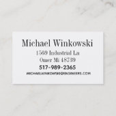 Carte De Visite Ingénieurs (Dos)