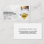 Carte De Visite Ingénieurs | Construction | Col Bleu (Devant / Derrière)