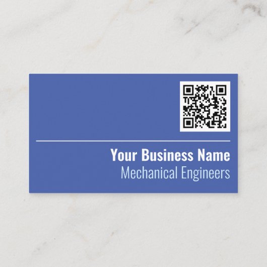 Carte De Visite Ingénieurs mécaniques et génie Code QR (Dos)