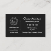 Carte De Visite Ingrédients alimentaires frais et bio faits maison (Dos)