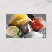 Carte De Visite Ingrédients alimentaires frais et bio faits maison (Devant)