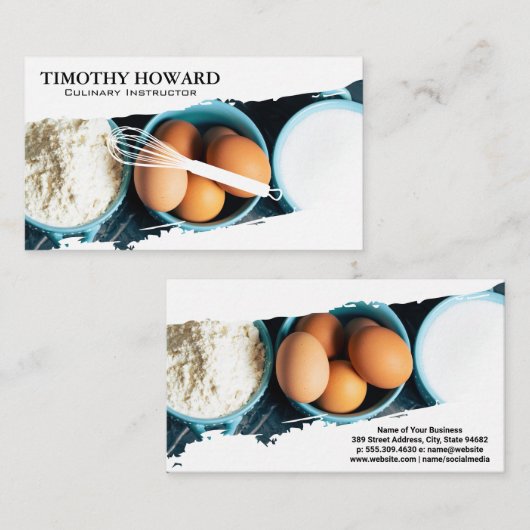 Carte De Visite Ingrédients de cuisson (Devant / Derrière)