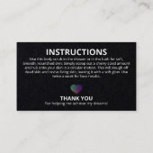 Carte De Visite Ingrédients Noirs - Ingrédients Noirs (Dos)