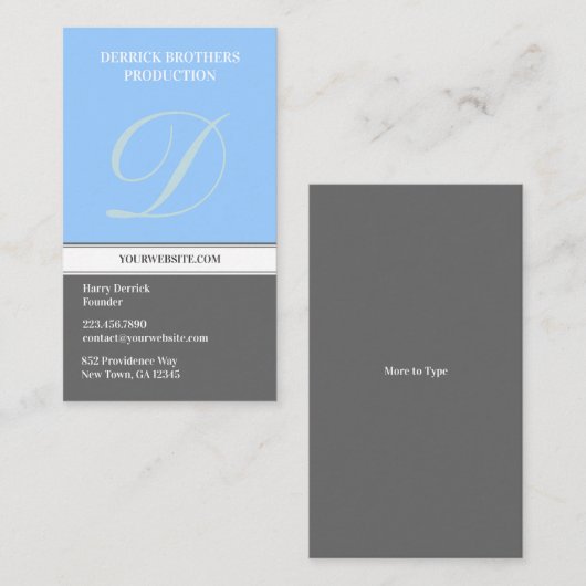 Carte de visite initial (Devant / Derrière)