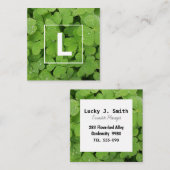 Carte de visite initial du trèfle vert (Devant / Derrière)
