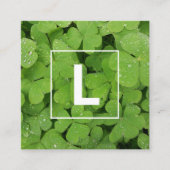 Carte de visite initial du trèfle vert (Devant)