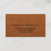 Carte de visite initial en cuir de taille minimale (Dos)