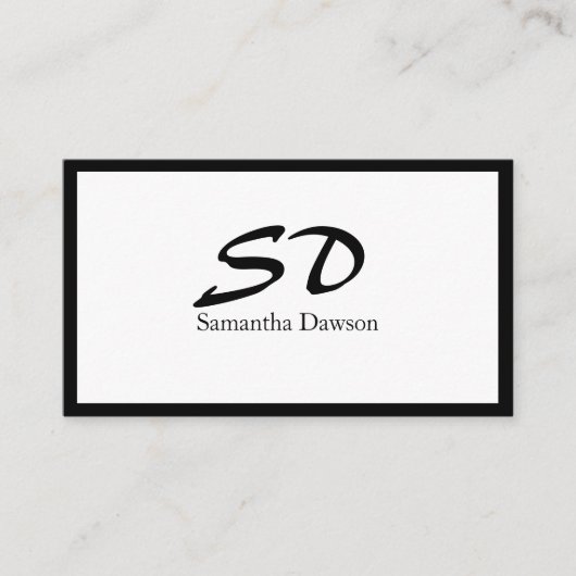 Carte de visite initial minimaliste (Devant)