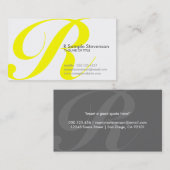 Carte De Visite initiale aérienne : jaune (Devant / Derrière)