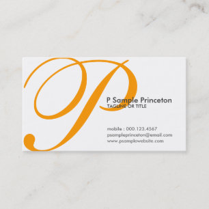 Carte De Visite initiale aérienne : orange