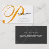 Carte De Visite initiale aérienne : orange (Devant / Derrière)