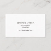 Carte De Visite Initiale chic d'or personnelle (Dos)