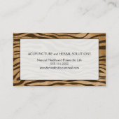 Carte De Visite Initiale de monogramme de poster de animal de (Dos)