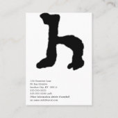 Carte De Visite Initiale en lettres de style de lettre de main (Dos)