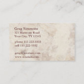 Carte De Visite Initiale florale vintage P (Dos)