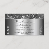 Carte De Visite Initiales à étincelles de Parties scintillant arge (Dos)